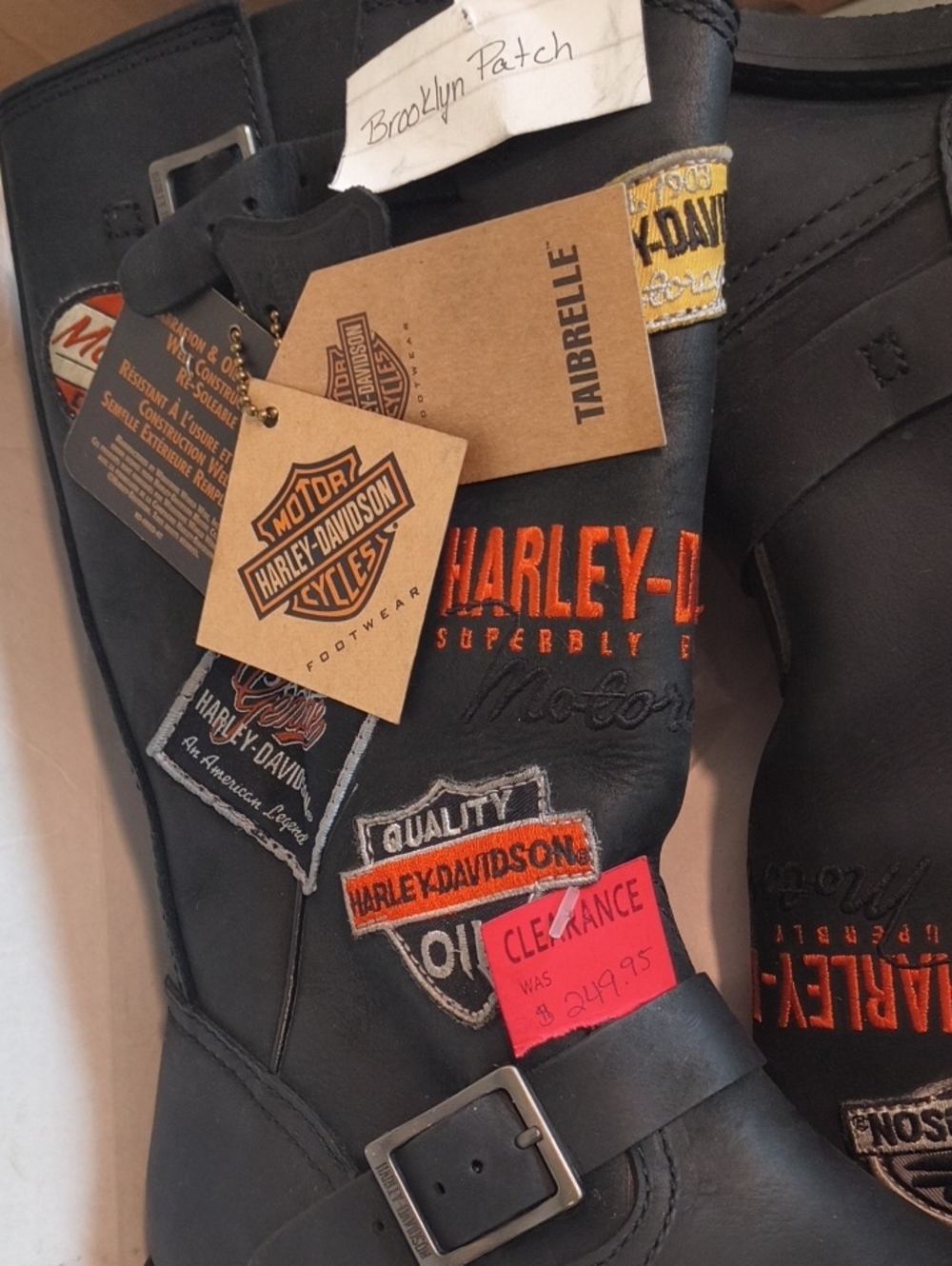 Harley-Davidson Brooklyn Patch Women's Leather Boots Sz 9 SOLD OUT EVERYWHERE! - Picture 8 of 14